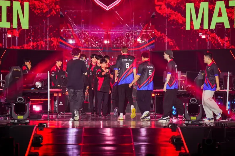 GE players fist-bump on the walkout before the Grand Final